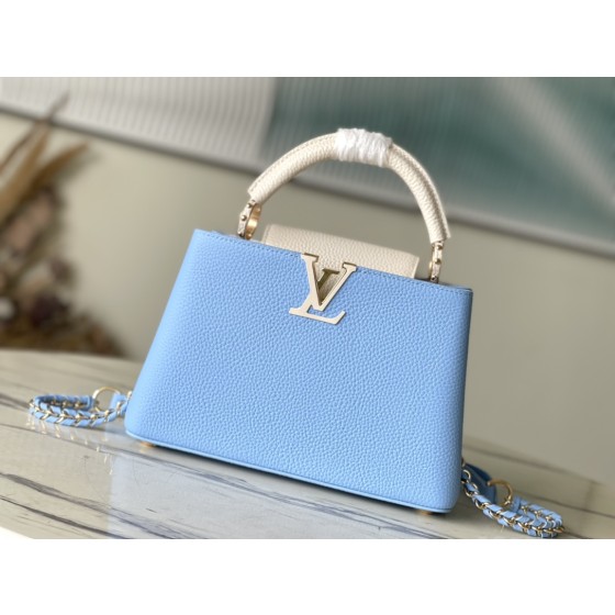 𝐋𝐎𝐔𝐈𝐒𝐕𝐔𝐈𝐓𝐓𝐎𝐍 M21887 Blue Small This CAPUCINES BB Handbag